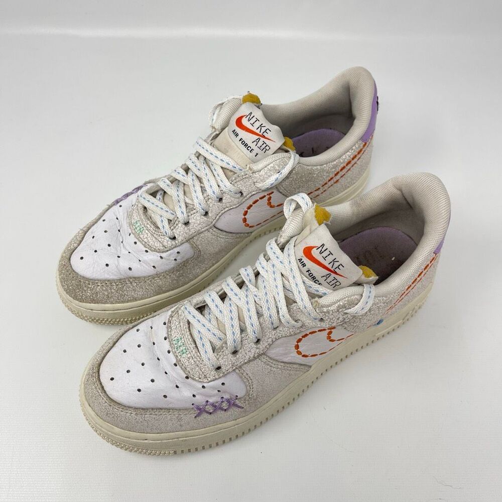 Nike Air Force 1 ‘07 SE 101 Lace Up Sneaker Shoes DX2348-100 Women’s Size 7 - Picture 2 of 10